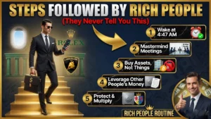 What are the steps followed by Rich people