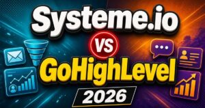 Systeme.io vs GoHighLevel (2026): Which All-in-One Platform Is Right for You? Systeme.io vs GoHighLevel comparison 2026